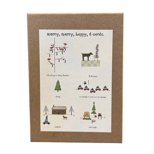 Merry, Merry Holiday Card Set/6 Boxed Set