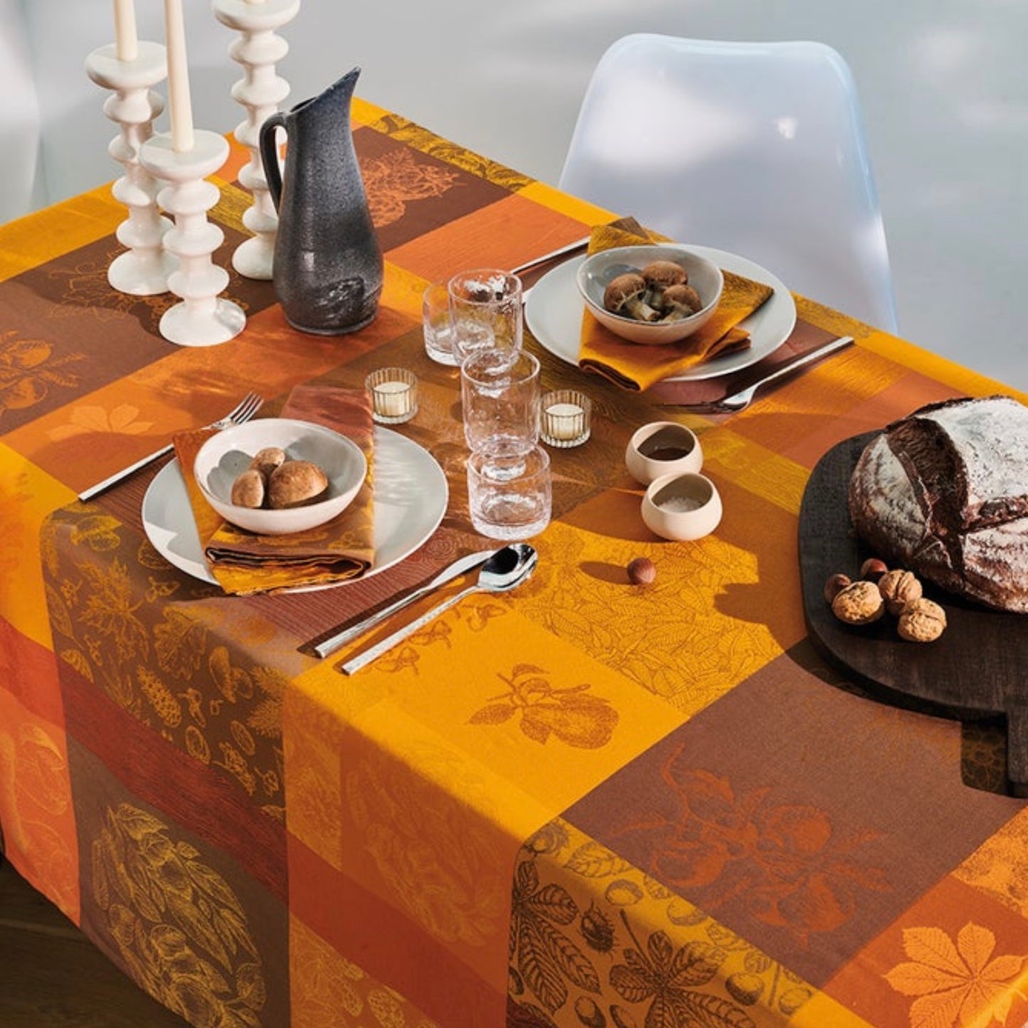 Mille Bois D'Automne Potiron Cotton Tablecloth