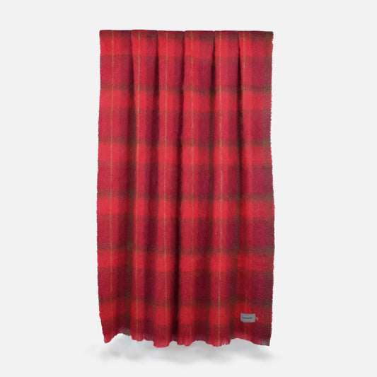 Cushendale Mohair Throw Blanket Small - Cranberry