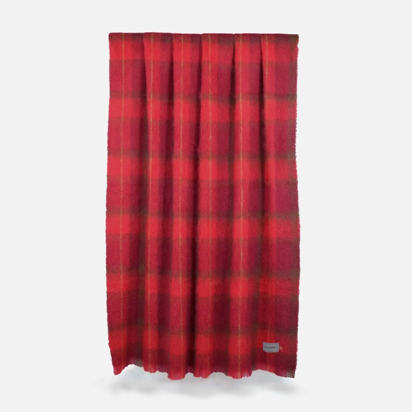 Cushendale Drumin Mohair Throw Blanket Large - Cranberry