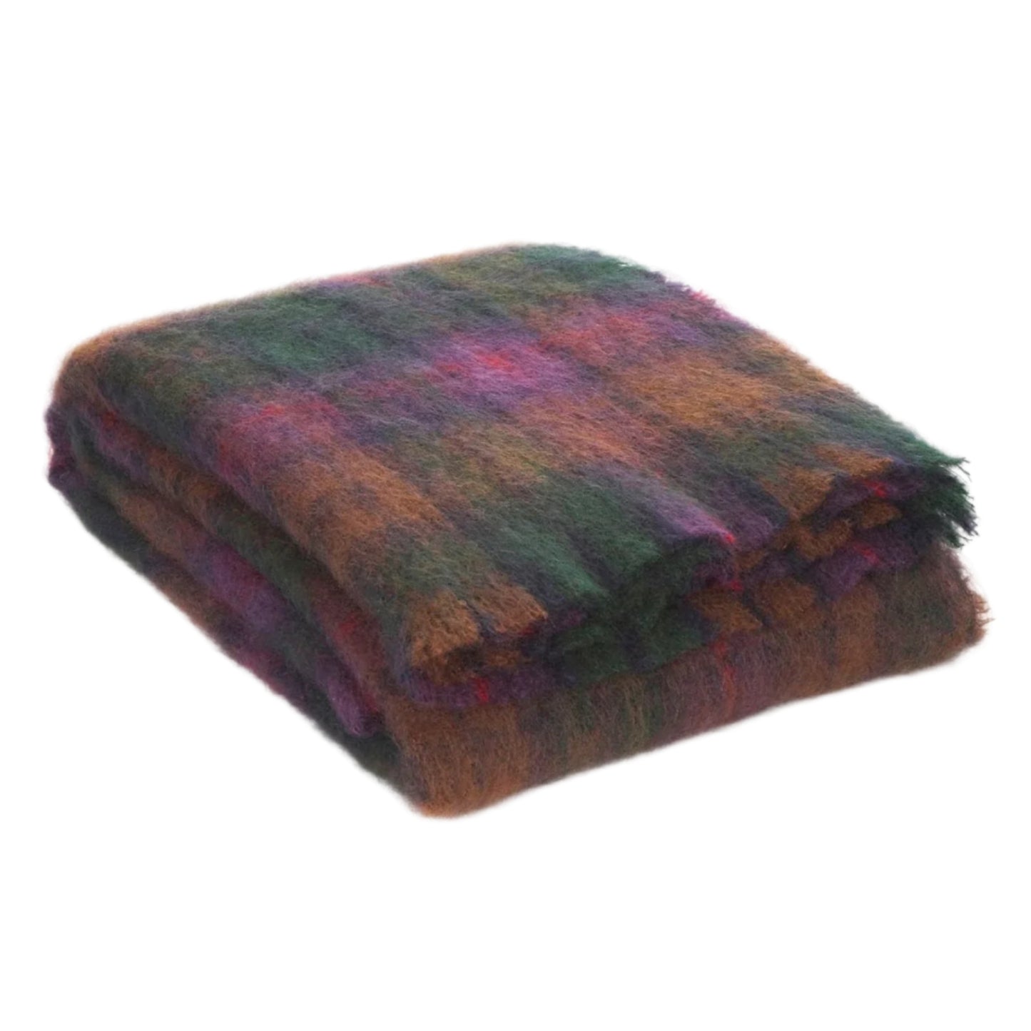 Cushendale Drumin Mohair Throw Blanket Large - Woodland