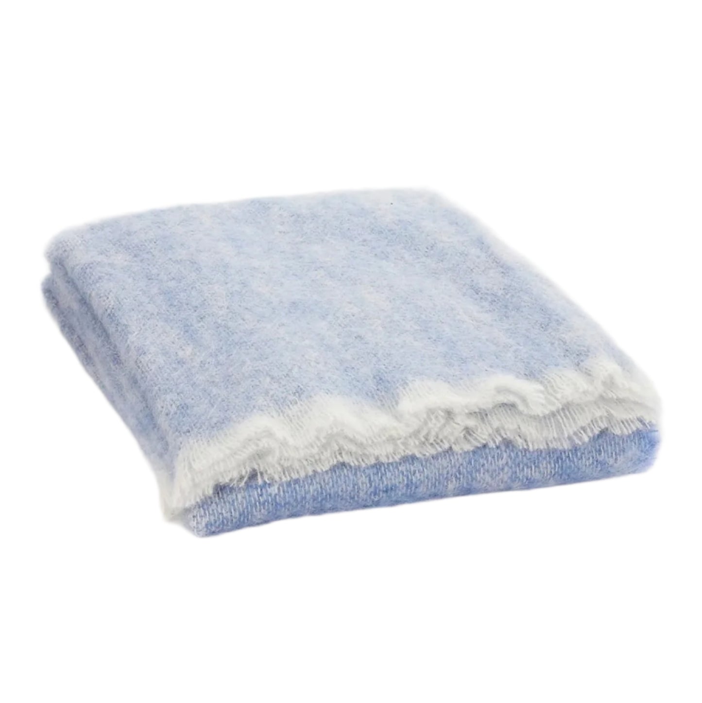 Cushendale Mooneen Mohair Throw Blanket Large - Azure