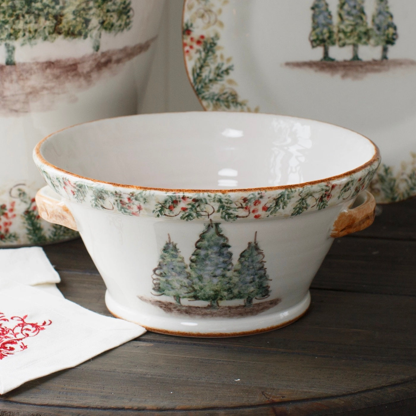 Natale Small Handled Bowl