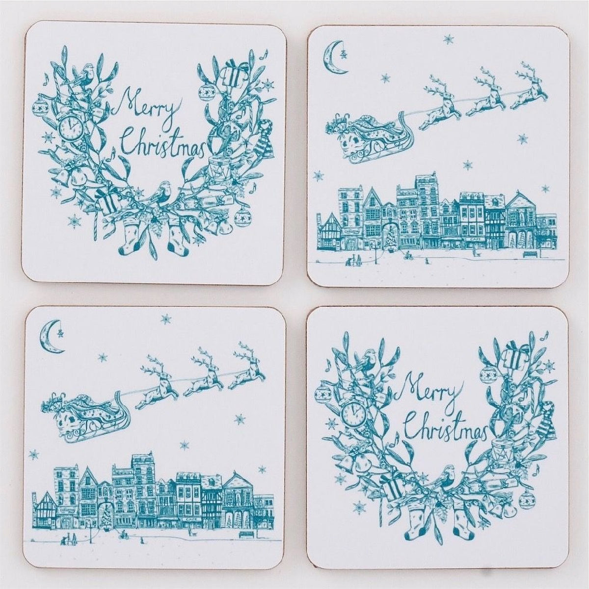 Night Before XMas Coaster Set/4