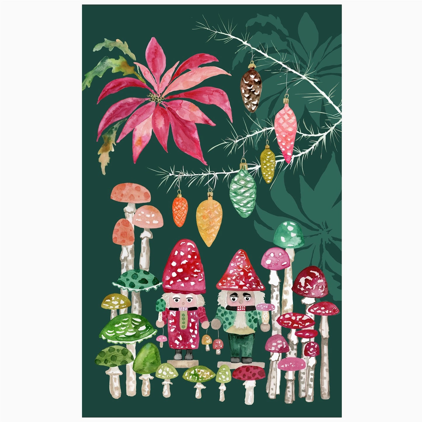 Tea Towel Mushroom Nutcrackers