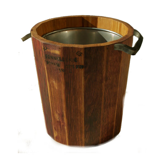 Provence Platters French Oak Wine Bucket Leather Handle