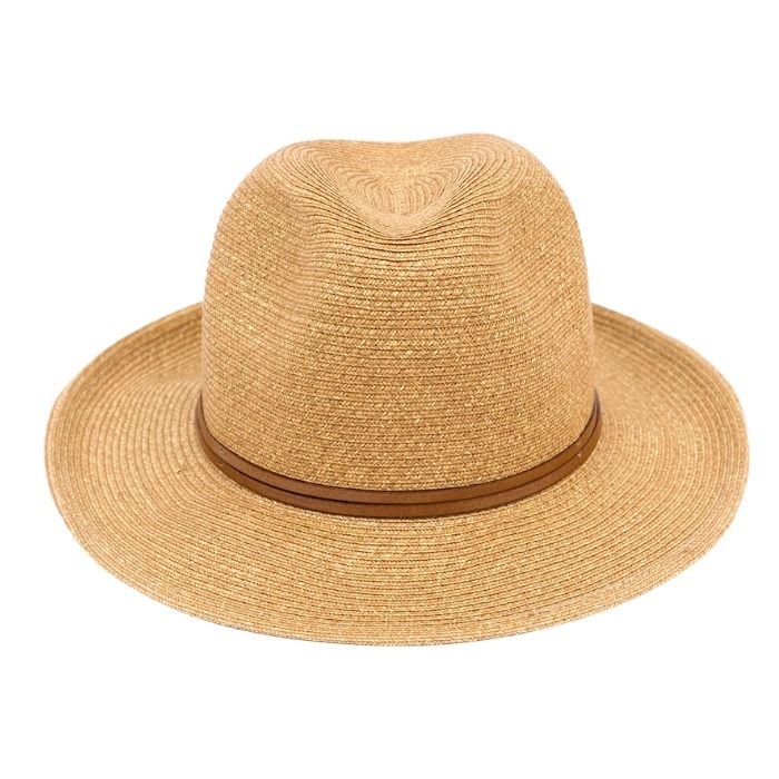 Travaux en Cours Havana Leather Tie Paper Hat