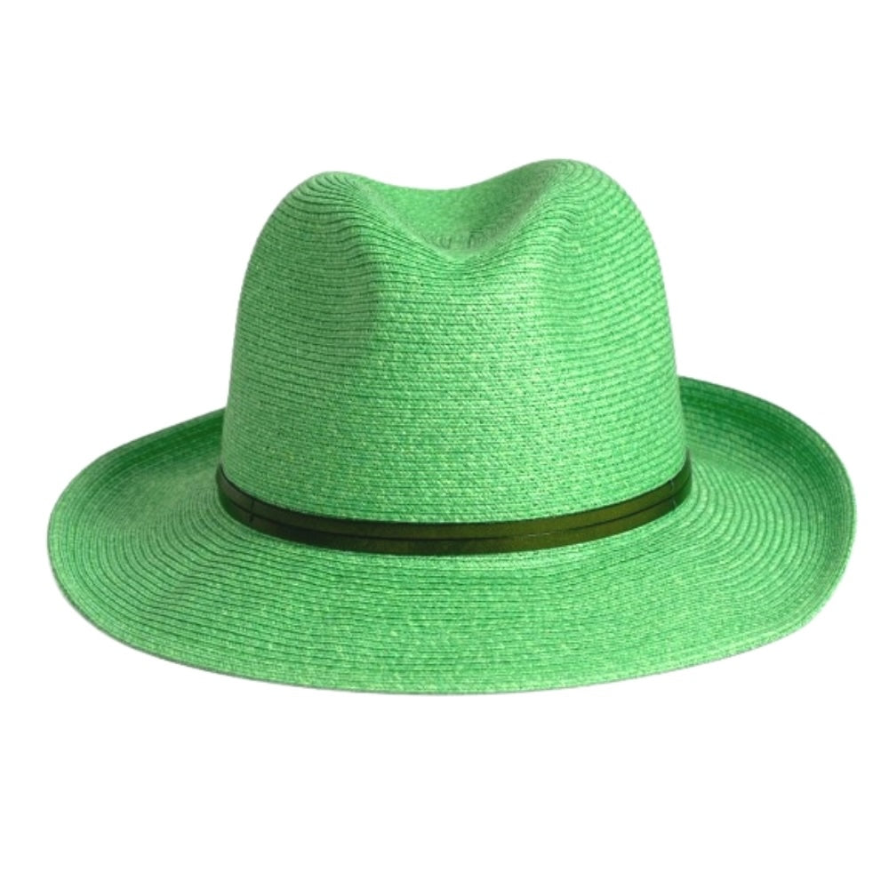 Travaux en Cours Mint Leather Tie Paper Hat