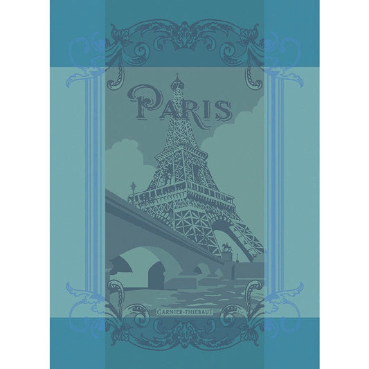 Paris Seine Turquoise Kitchen Towel