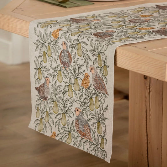 Coral & Tusk - Partridge in a Pear Tree Table Runner