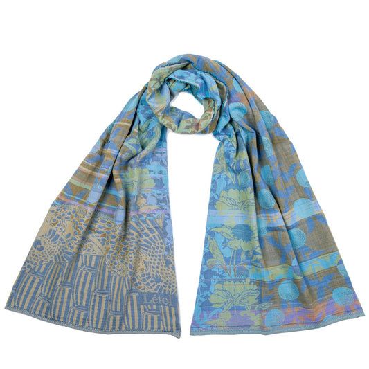 Patricia Blue Lichen Organic Cotton Scarf