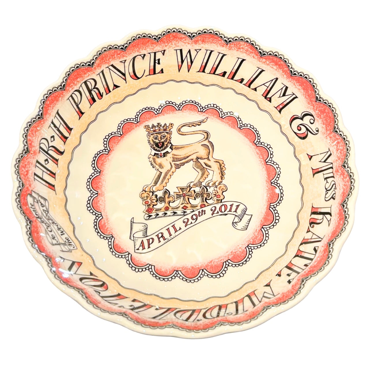 Emma Bridgewater Prince William and Miss Kate Large Scalloped Bowl