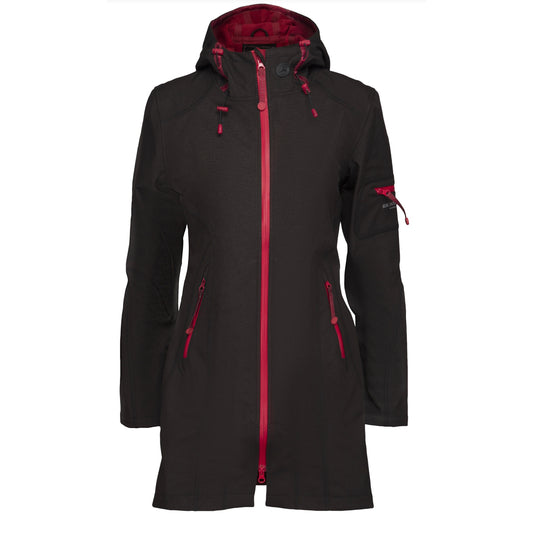 Ilse Jacobsen RAIN07B Rain Coat - Black/Wine