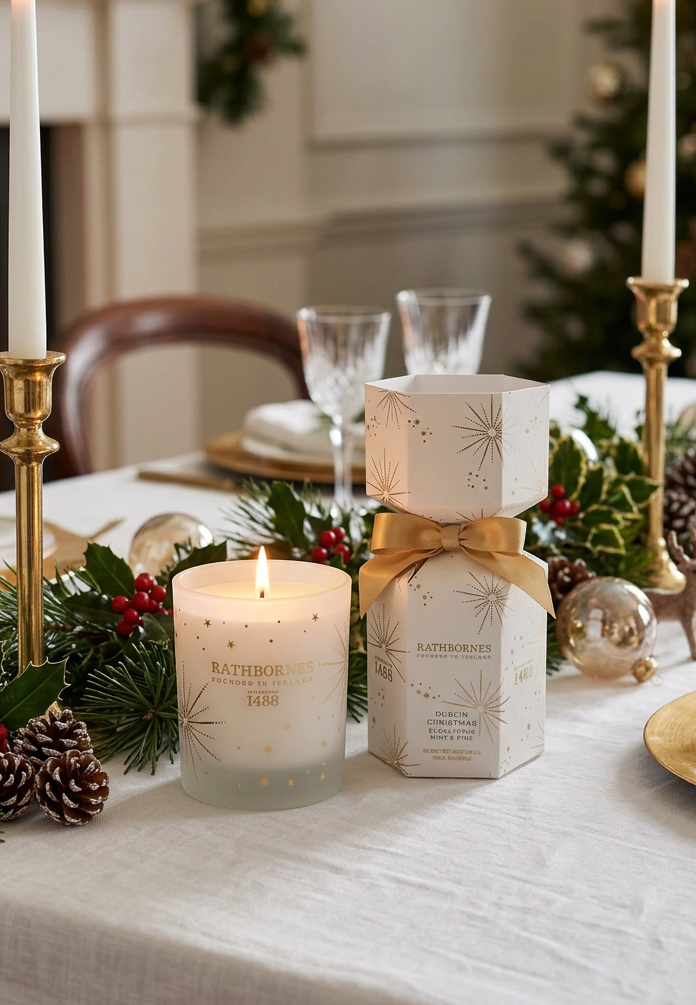 Rathbornes 1488 - Christmas Cracker Scented Candle - Dublin Christmas