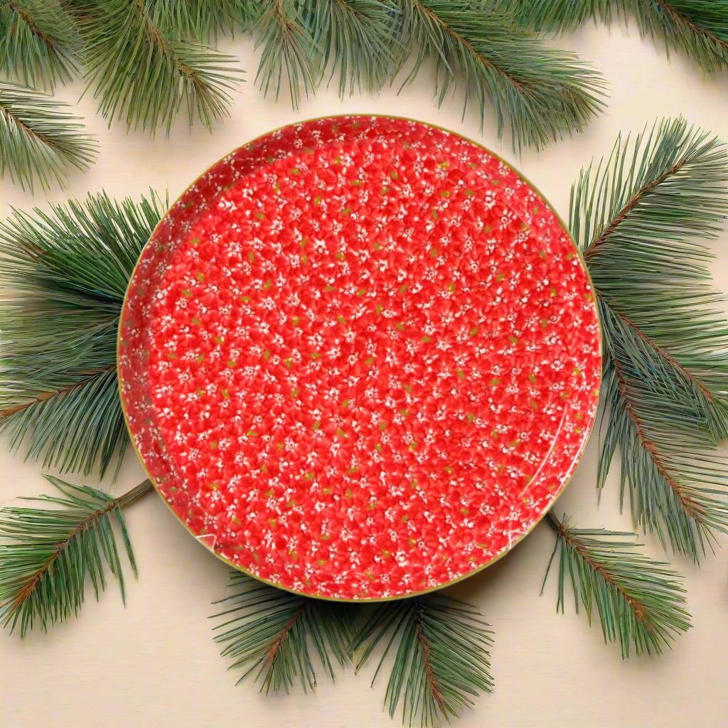 Nicholas Mosse Lawn Red Presentation Platter