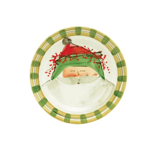 Old St. Nick Round Salad Plate - Green Hat