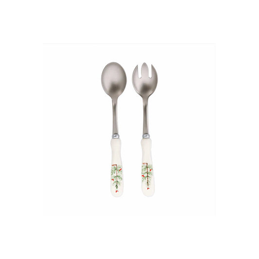 Lastra Holiday Salad Server Set-gift boxed