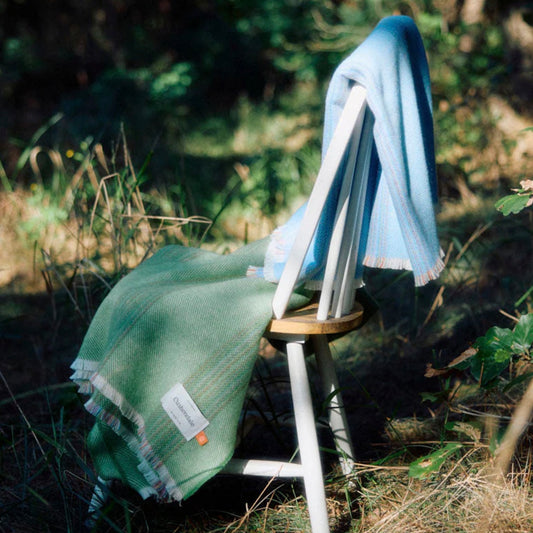 Cushendale Seskin Lambswool Large Throw - Jade