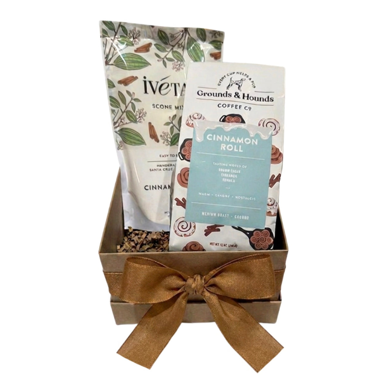 Cinnamon Gift Basket with Cinnamon Coffee & Scone Mix