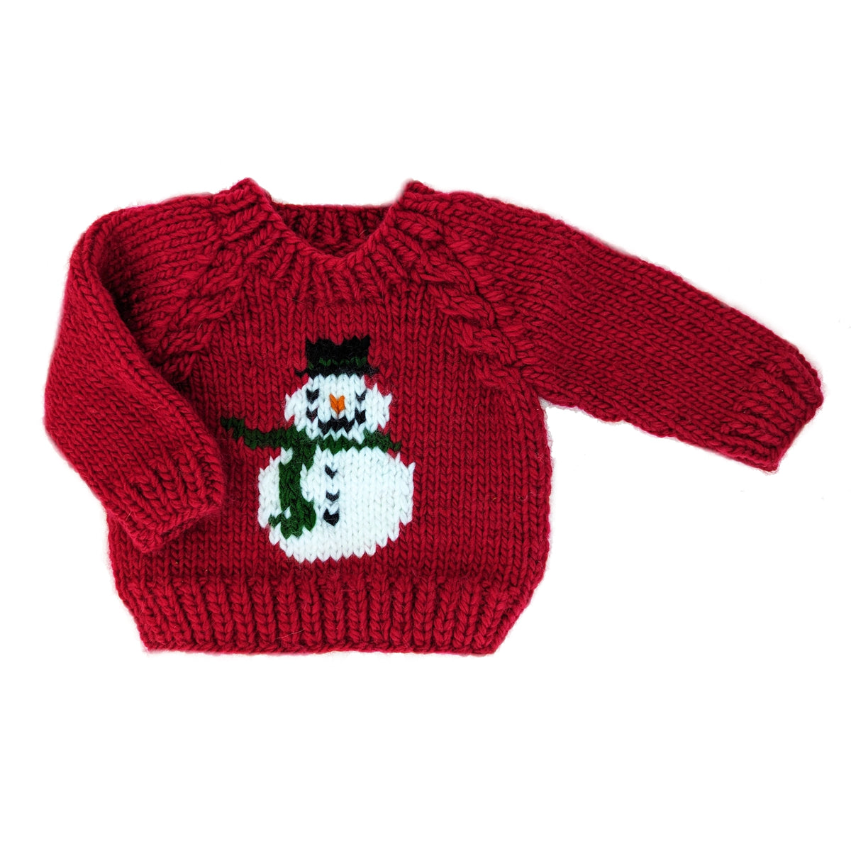 Huggalugs Frosty Sweater Ruby Crew Neck Handknit Sweater