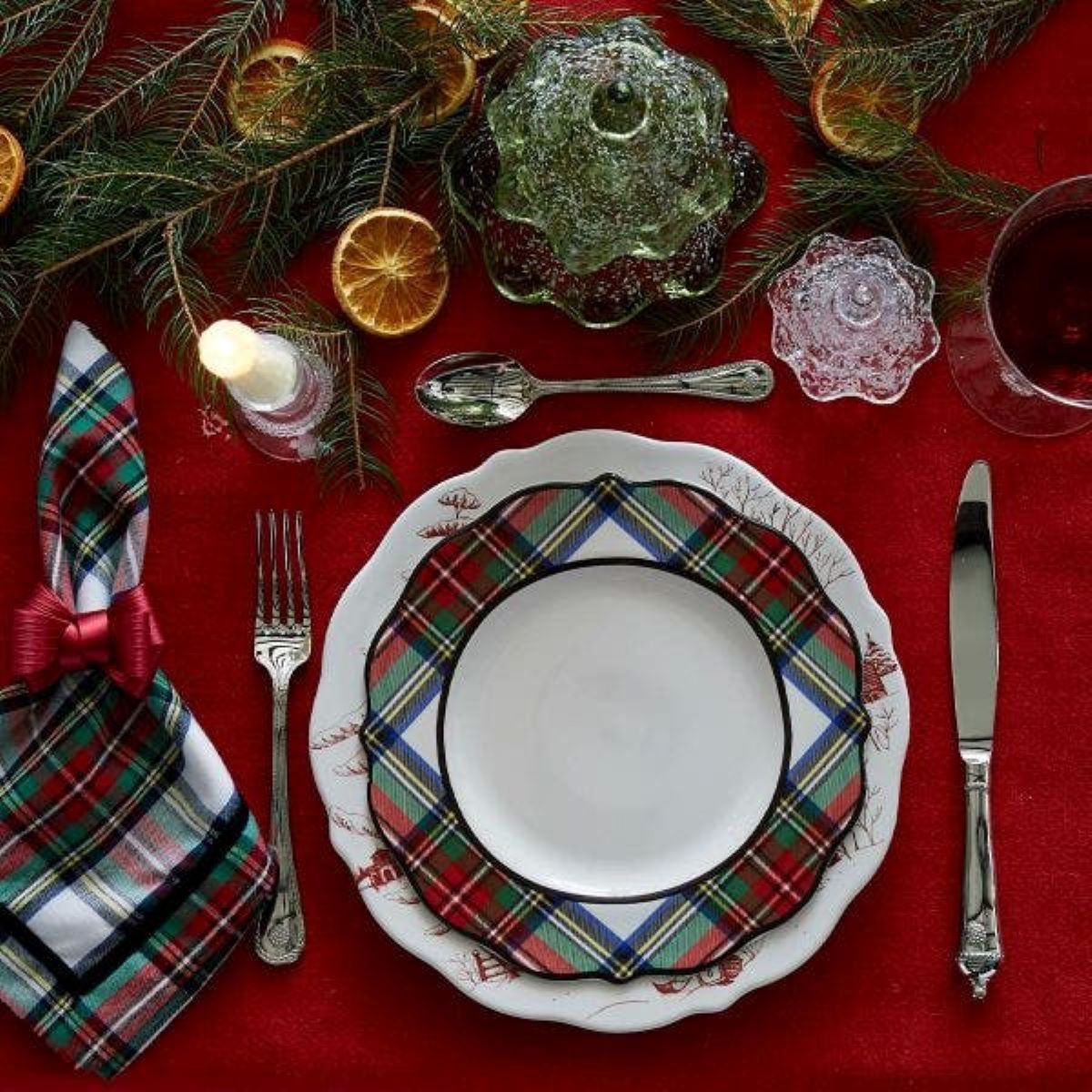 Stewart Tartan Dessert Plate