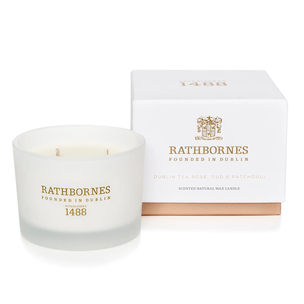 Dublin Tea Rose, Oud & Patchouli  Classic Candle