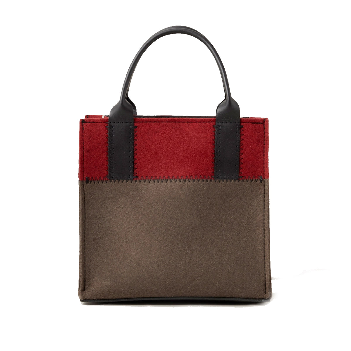 Graf Lantz Jaunt Merino Wool Mini Tote - Tobacco / Cherry Black