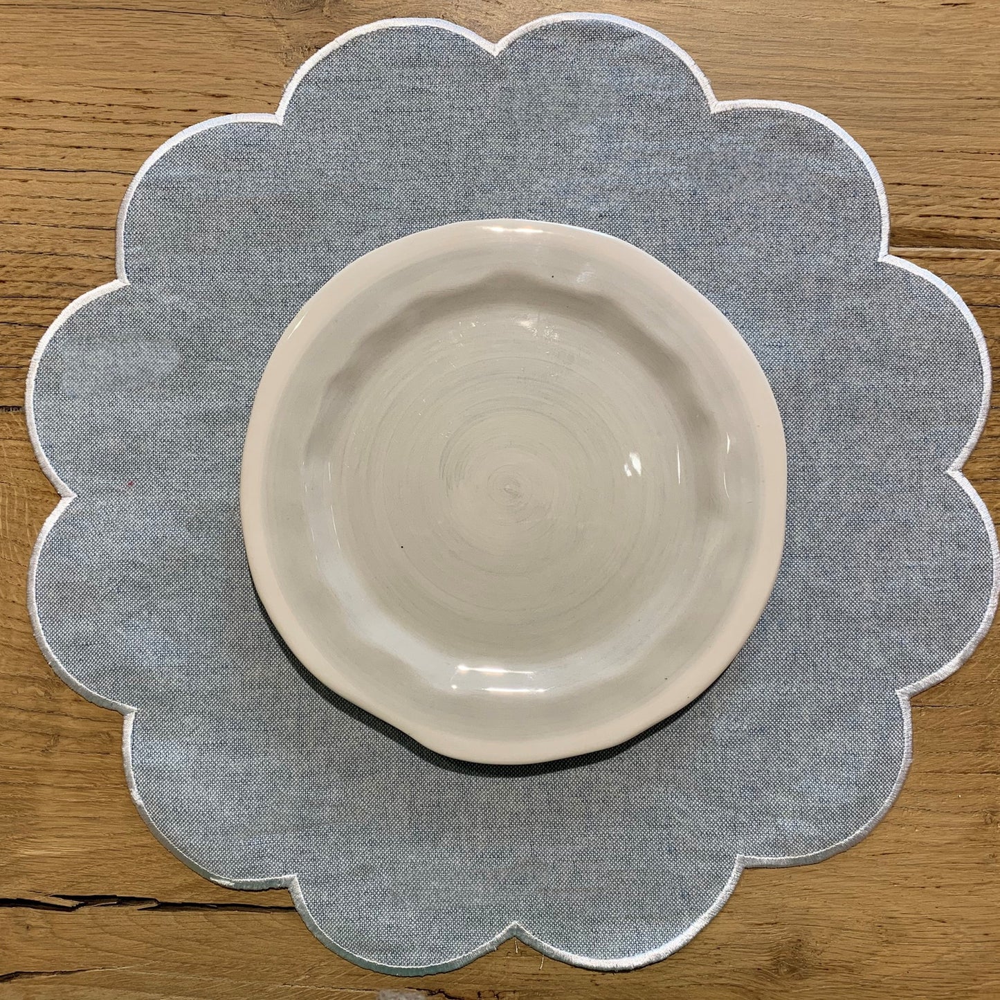 Blue Scalloped Tovaglietta Placemat Set/4