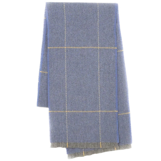 Cushendale Lambswool Turra Scarf - Blue