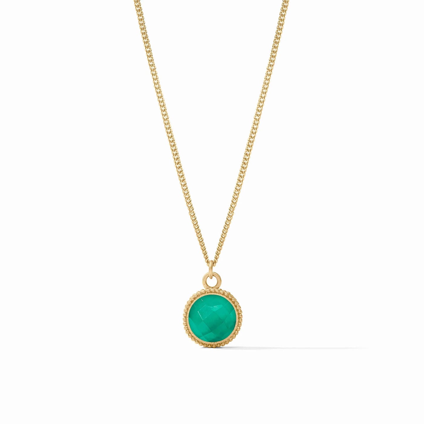 Julie Vos Fleur-de-Lis Solitaire Necklace - Emerald Green