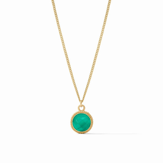 Julie Vos Fleur-de-Lis Solitaire Necklace - Emerald Green