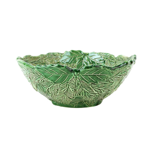 VIETRI Lastra Holiday Green Figural Medium Bowl