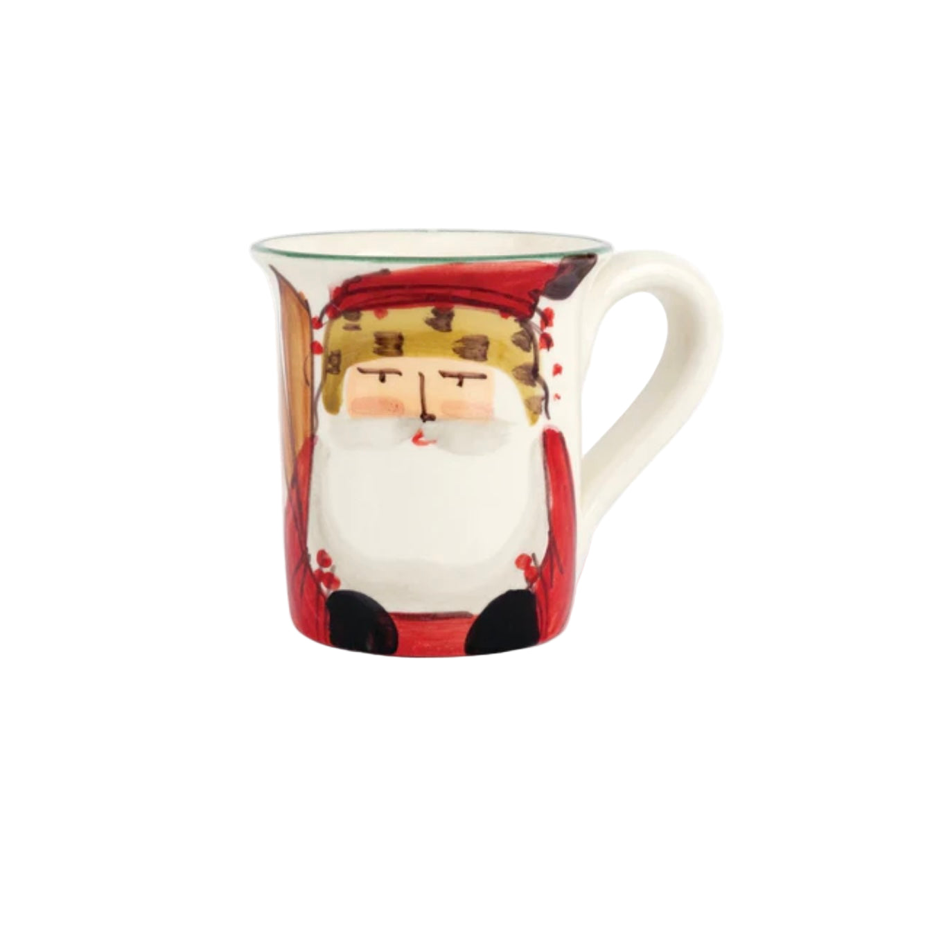 Vietri Old St. Nick Mug - Skiing