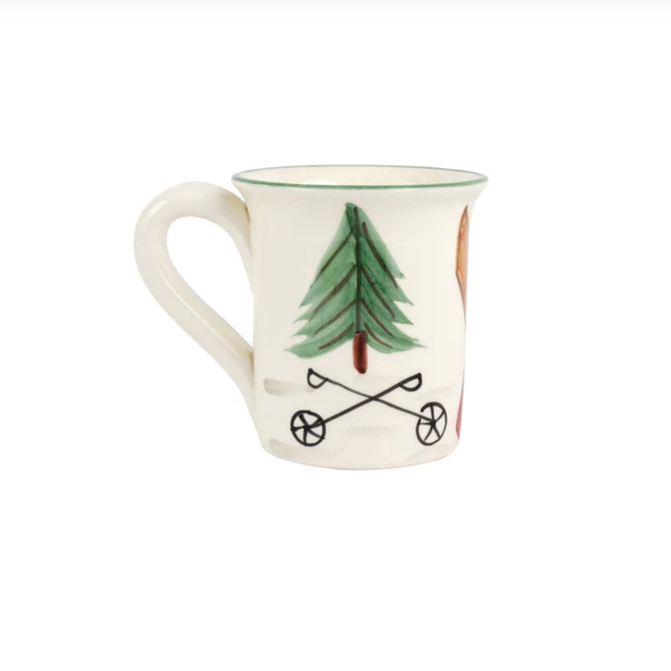 Vietri Old St. Nick Mug - Skiing