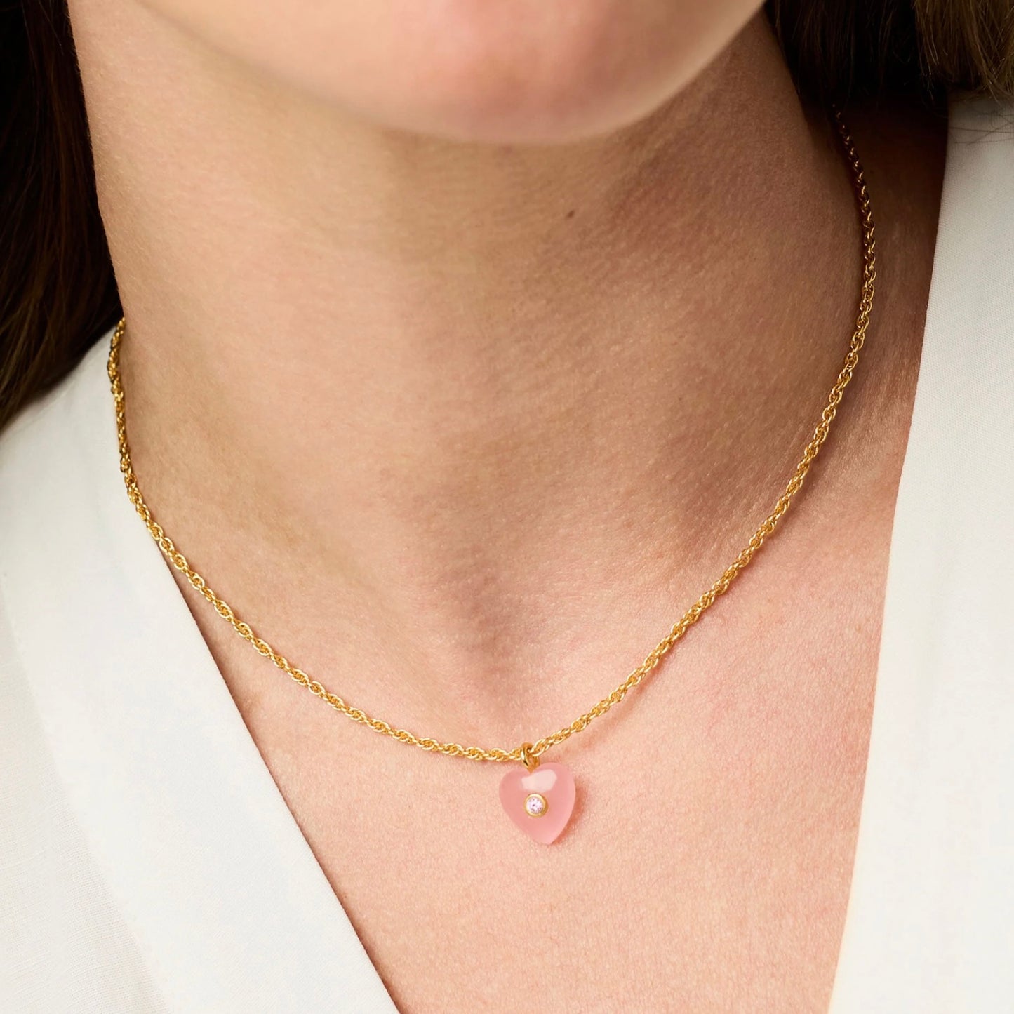 Julie Vos Heart Delicate Necklace