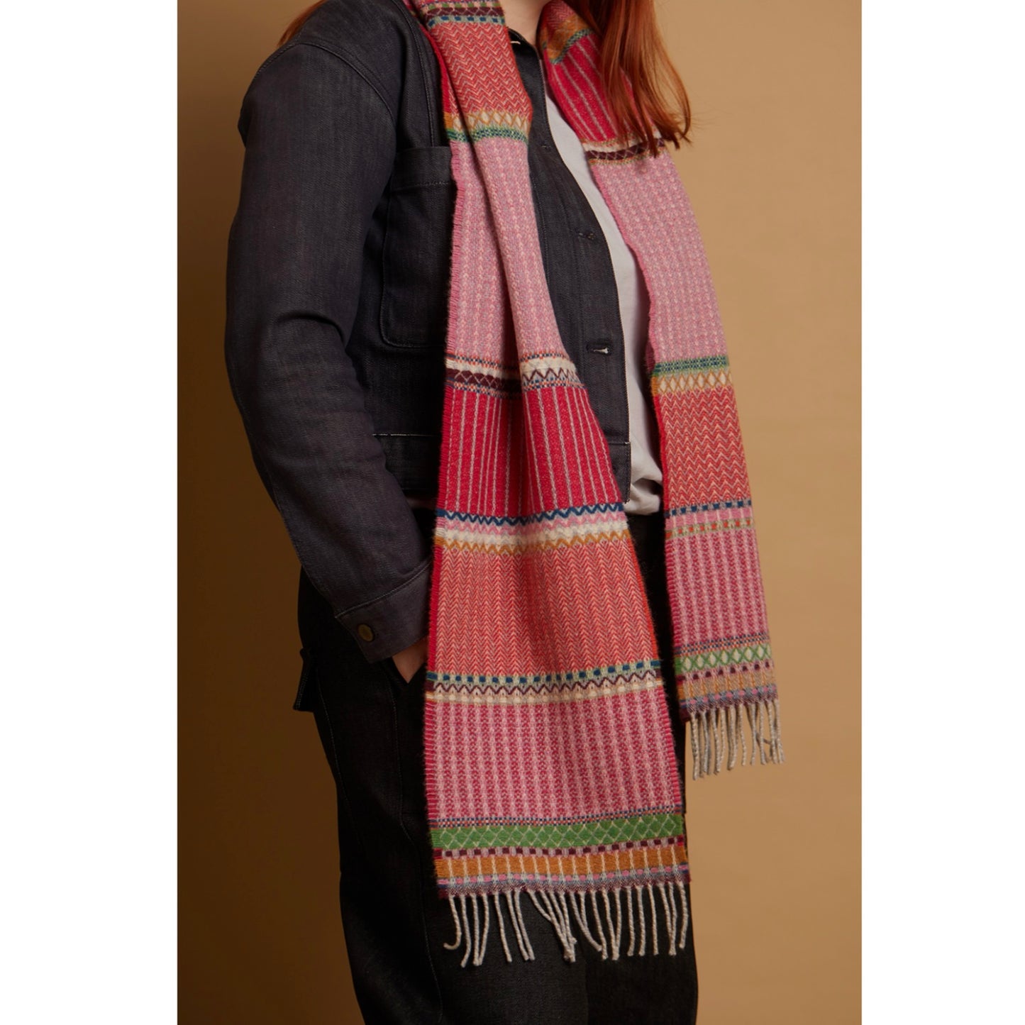 Wallace Sewell Cassia Candy Lambswool Pattern Scarf