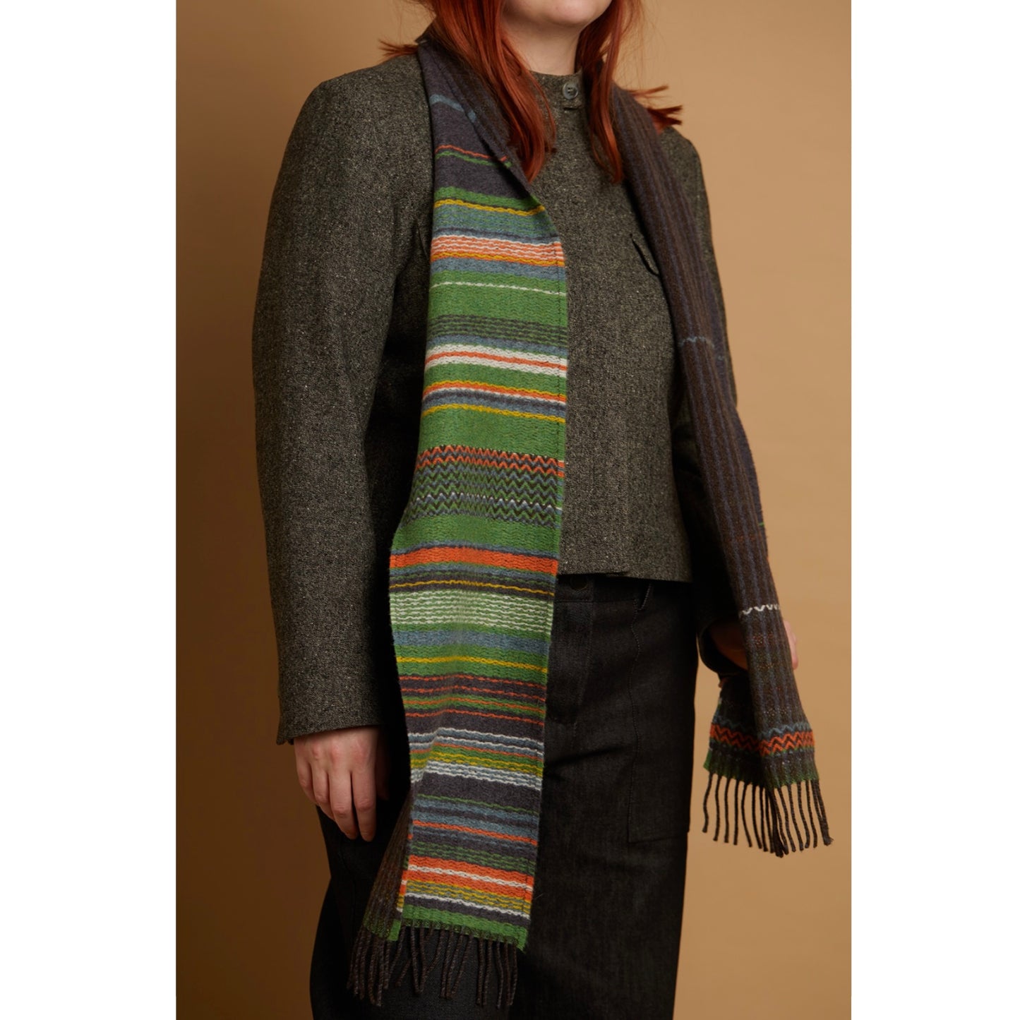 Wallace Sewell Lavanda Maze Lambswool Stripe Scarf