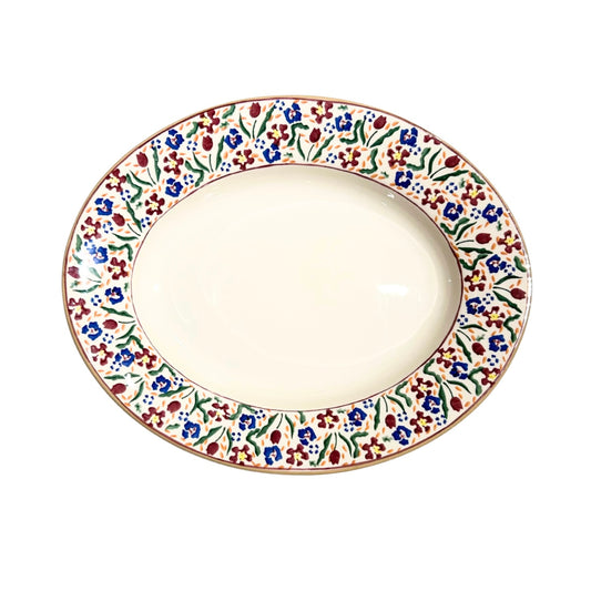 Nicholas Mosse Wildflower Meadow Small Oval Serving Dish - Retired