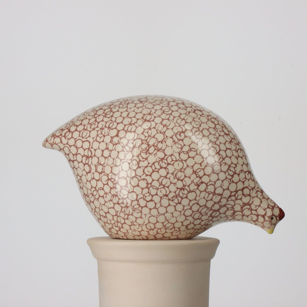 Les Ceramiques de Lussan Quail White Spotted Old Pink