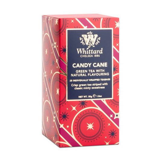 Whittard Candy Cane 25 Individually Wrapped Teabags