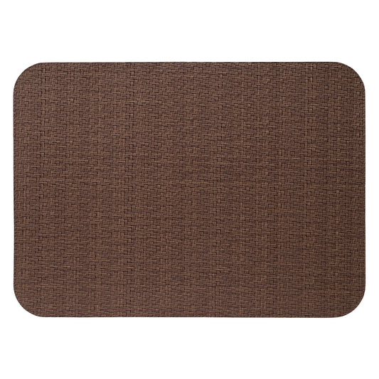 Wicker Chocolate Oblong Placemat Set/4