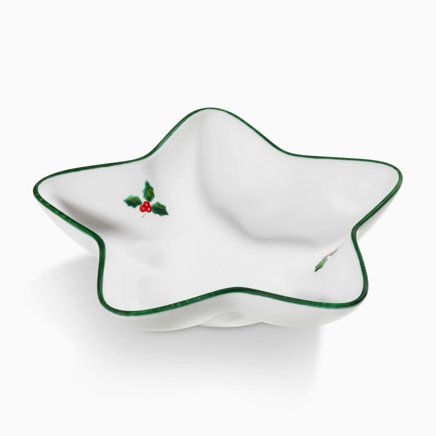 Winter Berry Green Star Dish 8.6in