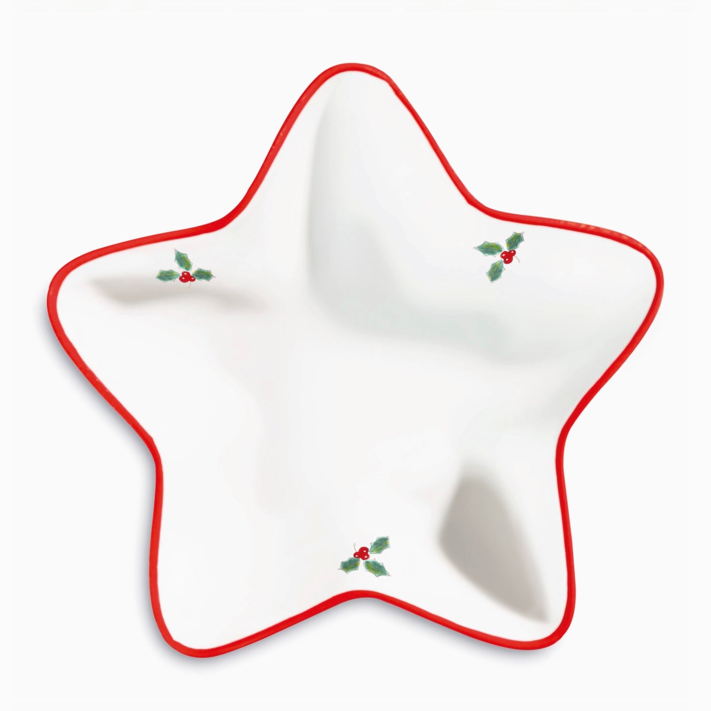 Winter Berry Red Star Dish 8.6in