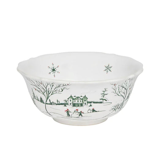 Juliska Country Estate Winter Frolic Cereal/Ice Cream Bowl - Evergreen
