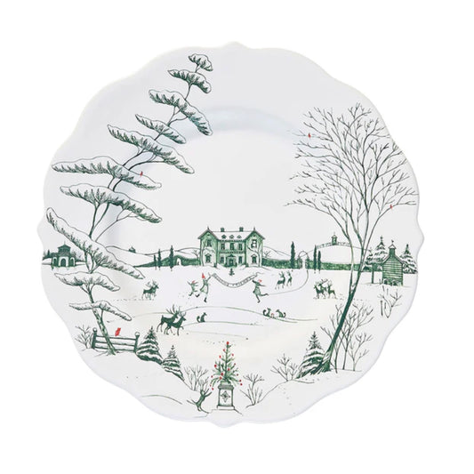 Juliska Country Estate Winter Frolic Dinner Plate - Evergreen