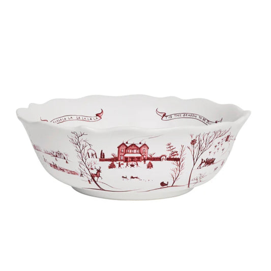 Juliska Country Estate Winter Frolic 11" Serving Bowl - Ruby