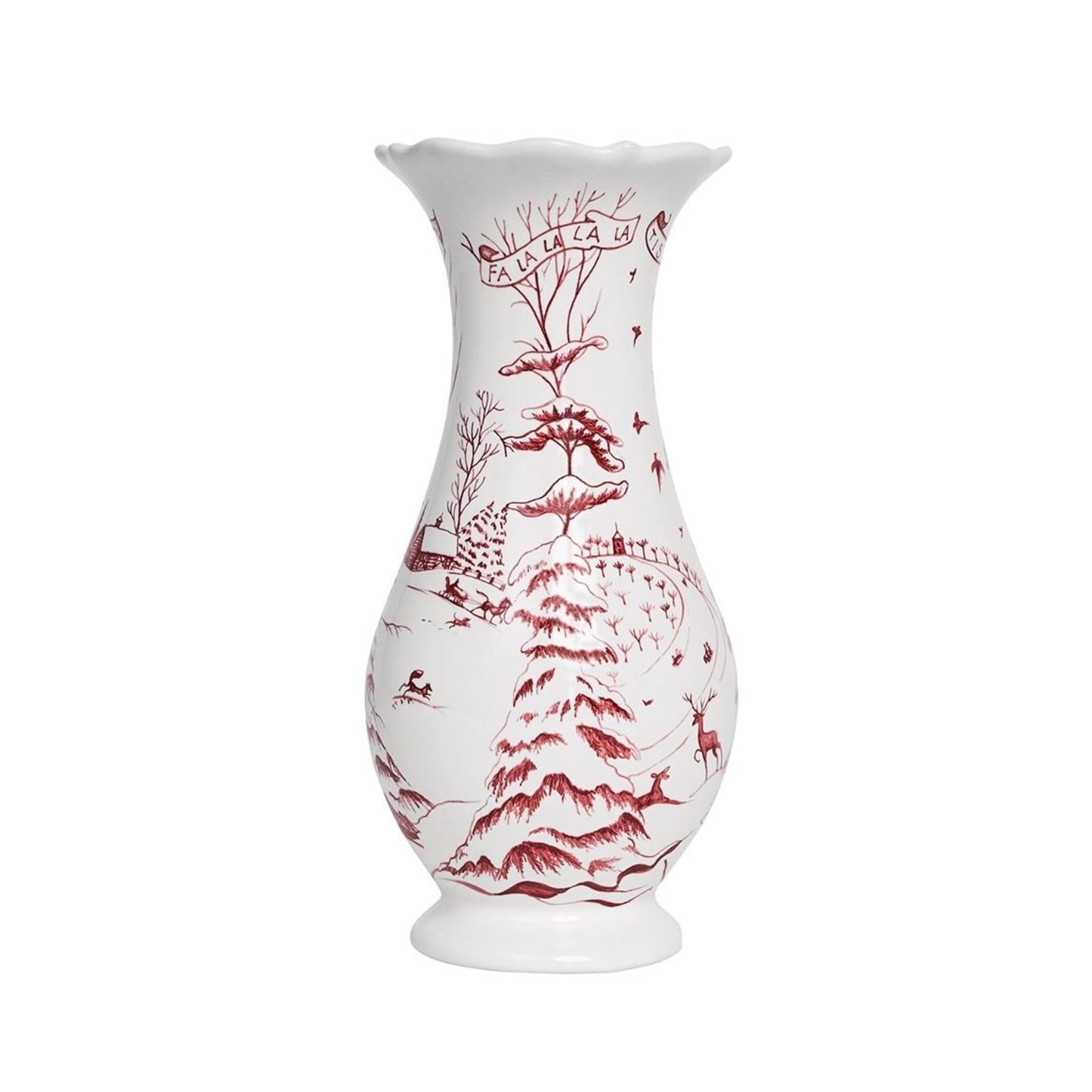 Juliska Country Estate Winter Frolic 9" Vase - Ruby