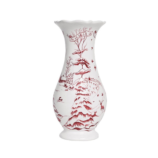 Juliska Country Estate Winter Frolic 9" Vase - Ruby