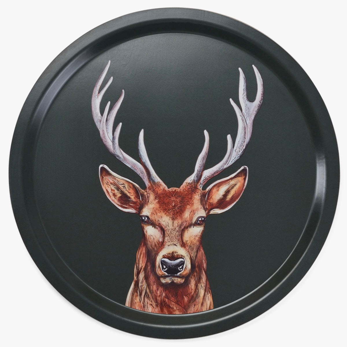 Woodland Wildlife Stag Round Tray