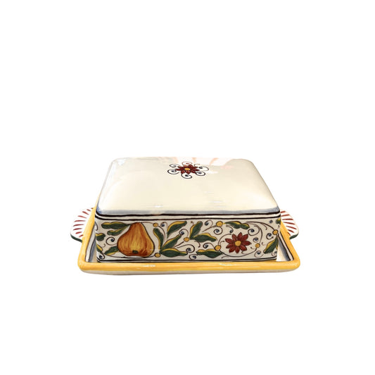 Ubaldo Grazia Foglie Fruta Butter Dish